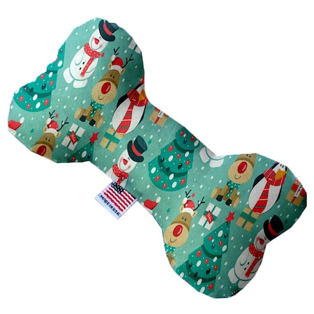 Mirage Pet Products Frosty & Friends 10 in. Stuffing Free Bone Dog Toy 1280-SFTYBN10